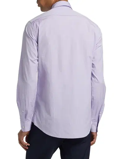 Ralph Lauren Purple Label Men's Solid Cotton Shirt - Lavender - Size 17 | Thumbnail 5