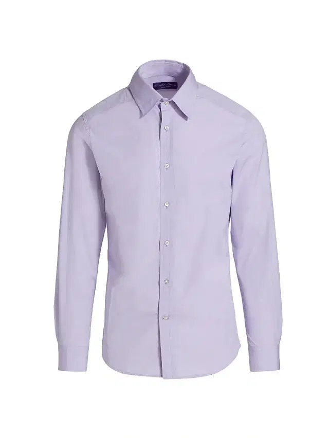 Ralph Lauren Purple Label Men's Solid Cotton Shirt - Lavender