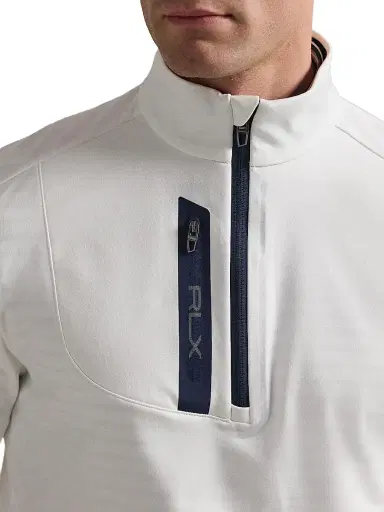 RLX Ralph Lauren Men's Luxury Jersey Quarter-Zip Sweatshirt - Ceramic White - Size XXL | Thumbnail 5 RLX Ralph Lauren Men's Luxury Jersey Quarter-Zip Sweatshirt - Ceramic White - Size XXL | Thumbnail 5
