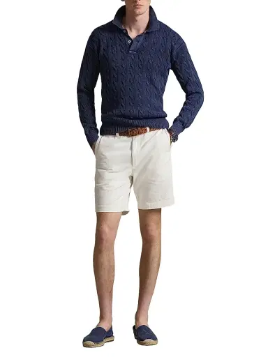 Polo Ralph Lauren Men's Cable-Knit Cotton Polo Sweater - Dark Cobalt - Size XXL | Thumbnail 2 Polo Ralph Lauren Men's Cable-Knit Cotton Polo Sweater - Dark Cobalt - Size XXL | Thumbnail 2