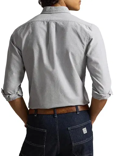 Polo Ralph Lauren Men's Custom-Fit Gingham Cotton Oxford Shirt - Navy - Size XXL | Thumbnail 4