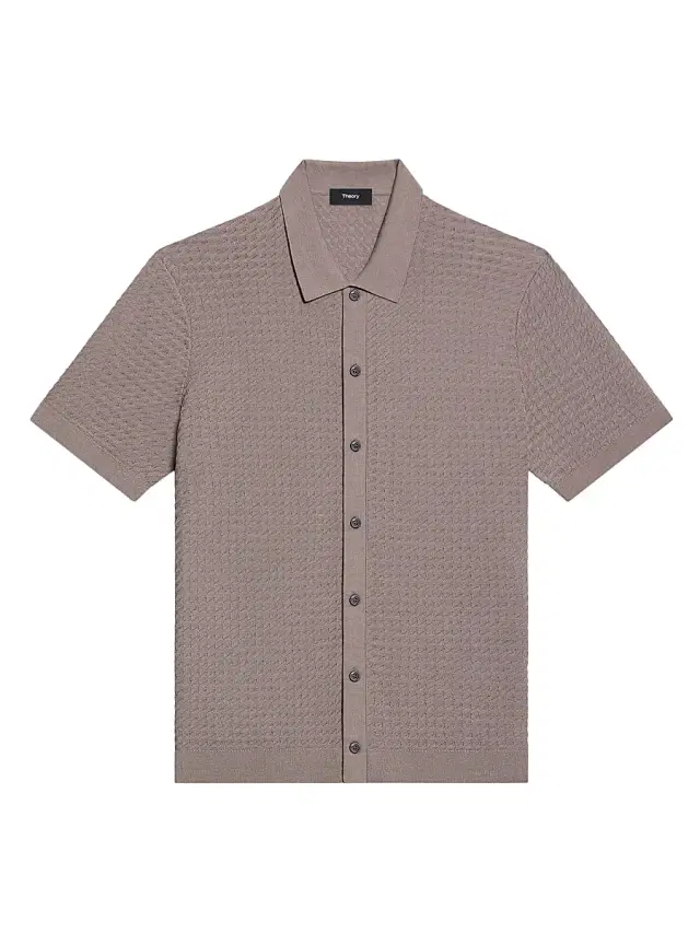 Theory Men's Cairn Tactile Cotton Button-Front Shirt - Morel