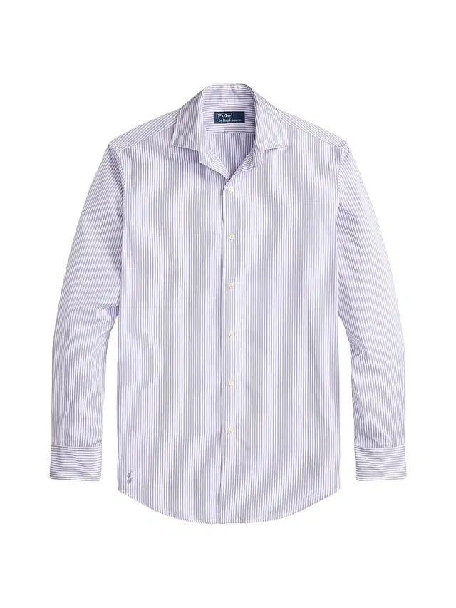 Polo Ralph Lauren Men's Striped Cotton Poplin Shirt - Sky Lavender