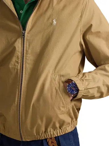 Polo Ralph Lauren Men's Cotton Poplin Windbreaker Jacket - Cafe Tan | Thumbnail 5 Polo Ralph Lauren Men's Cotton Poplin Windbreaker Jacket - Cafe Tan | Thumbnail 5