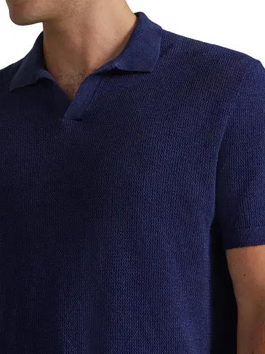 Polo Ralph Lauren Men's Knit Linen-Blend Polo Shirt - New Classic Navy - Size XXL | Thumbnail 6
