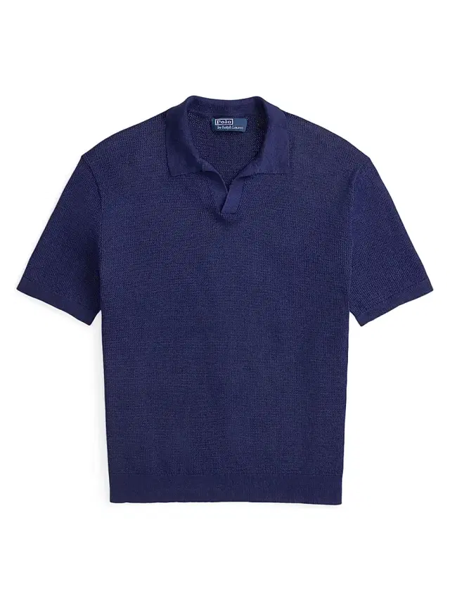 Polo Ralph Lauren Men's Knit Linen-Blend Polo Shirt - New Classic Navy