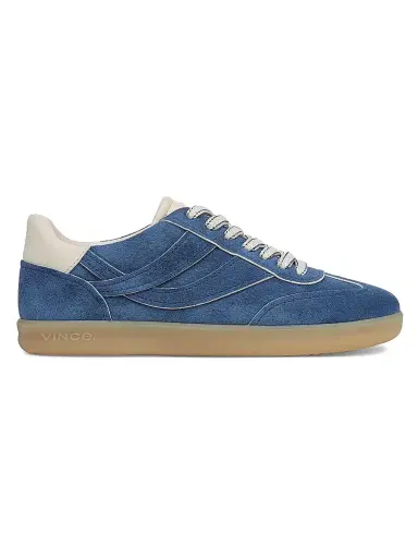 Vince Women's Oasis Edge Paint Suede Low-Top Sneakers - Indigo Flax | Thumbnail 1 Vince Women's Oasis Edge Paint Suede Low-Top Sneakers - Indigo Flax | Thumbnail 1