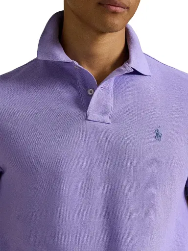 Polo Ralph Lauren Men's Basic Mesh Cotton Polo Shirt - Sky Lavender - Size Large | Thumbnail 5
