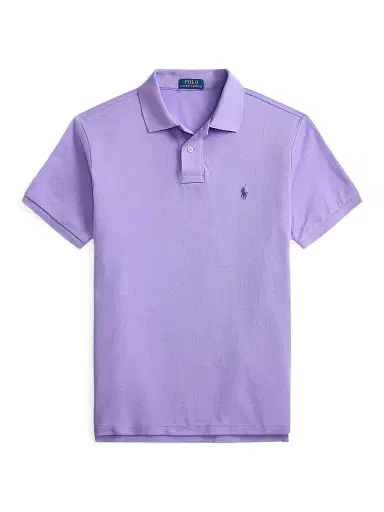 Polo Ralph Lauren Men's Basic Mesh Cotton Polo Shirt - Sky Lavender - Size Large | Thumbnail 1
