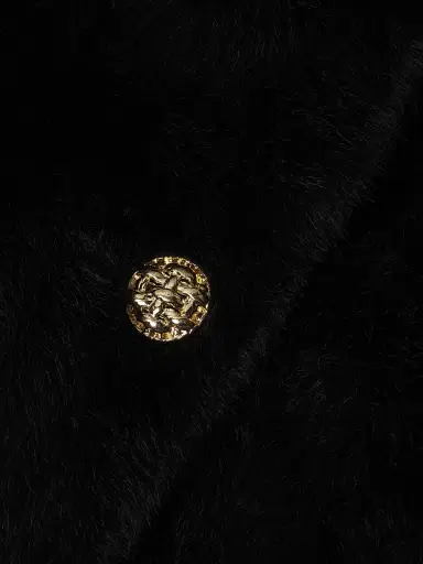 Milly Women's Faux Mink Wrap Coat - Black - Size Large | Thumbnail 6