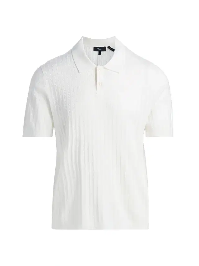 Theory Men's Cable-Knit Polo Shirt - White