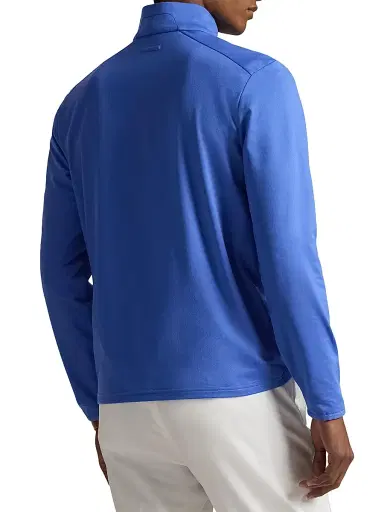 RLX Ralph Lauren Men's Luxury Jersey Quarter-Zip Sweatshirt - Maidstone Blue - Size XXL | Thumbnail 4
