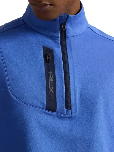RLX Ralph Lauren Men's Luxury Jersey Quarter-Zip Sweatshirt - Maidstone Blue - Size XXL | Thumbnail 5