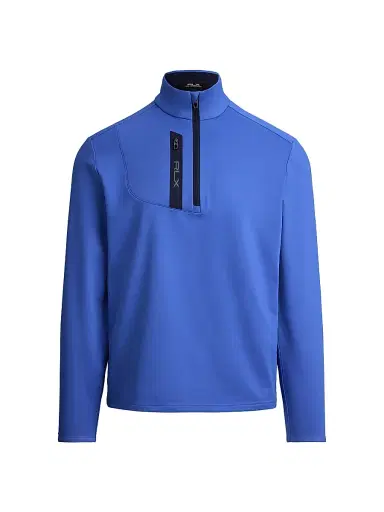 RLX Ralph Lauren Men's Luxury Jersey Quarter-Zip Sweatshirt - Maidstone Blue - Size XXL | Thumbnail 1