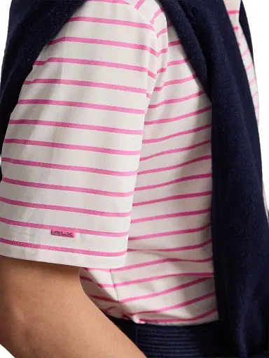 RLX Ralph Lauren Men's Lightweight Airflow Knit Polo Shirt - Dalia Pink Ceramic White - Size XXL | Thumbnail 6 RLX Ralph Lauren Men's Lightweight Airflow Knit Polo Shirt - Dalia Pink Ceramic White - Size XXL | Thumbnail 6