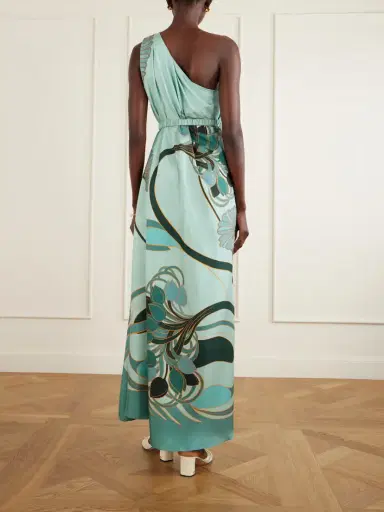 La DoubleJ Printed Silk Satin Maxi Dress | Thumbnail 4 La DoubleJ Printed Silk Satin Maxi Dress | Thumbnail 4