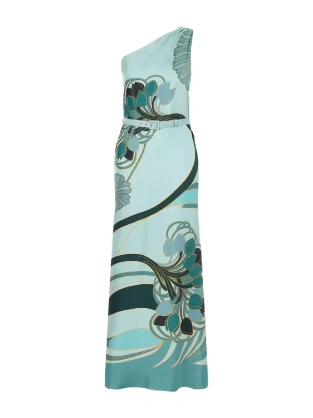 Printed Silk Satin Maxi Dress