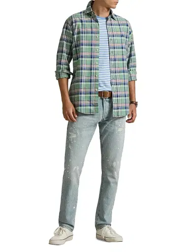 Polo Ralph Lauren Men's Classic Plaid Cotton Oxford Shirt | Thumbnail 2 Polo Ralph Lauren Men's Classic Plaid Cotton Oxford Shirt | Thumbnail 2