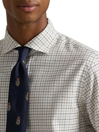 Polo Ralph Lauren Men's Grid Cotton Twill Shirt - White Khaki Multi - Size XXL | Thumbnail 6