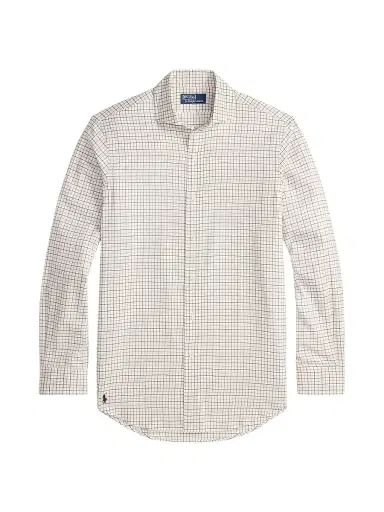 Polo Ralph Lauren Men's Grid Cotton Twill Shirt - White Khaki Multi - Size XXL | Thumbnail 1