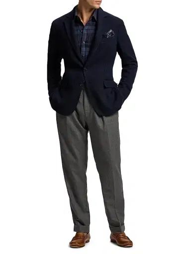 Ralph Lauren Purple Label Men's Hadley Hand-Tailored Cashmere Jacket - Navy | Thumbnail 2