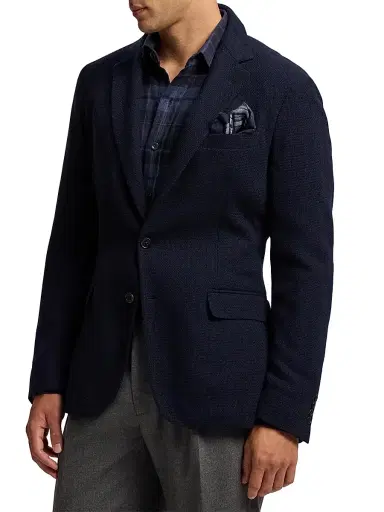 Ralph Lauren Purple Label Men's Hadley Hand-Tailored Cashmere Jacket - Navy | Thumbnail 4