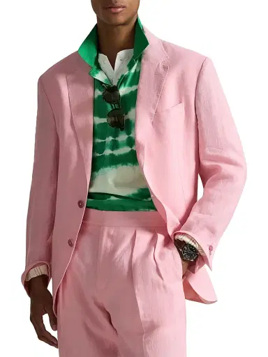Polo Ralph Lauren Men's Linen Sport Coat - Resort Pink | Thumbnail 3