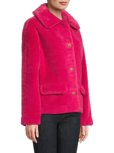 Milly Women's Short Faux-Shearling Jacket | Thumbnail 4