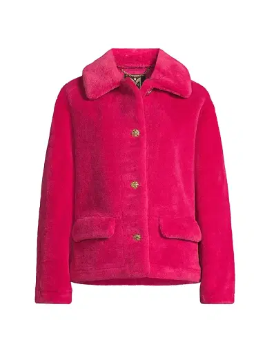 Milly Women's Short Faux-Shearling Jacket | Thumbnail 1