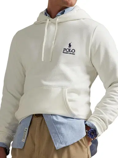 Polo Ralph Lauren Men's Seasonal Fleece Hoodie - Deckwash White | Thumbnail 5
