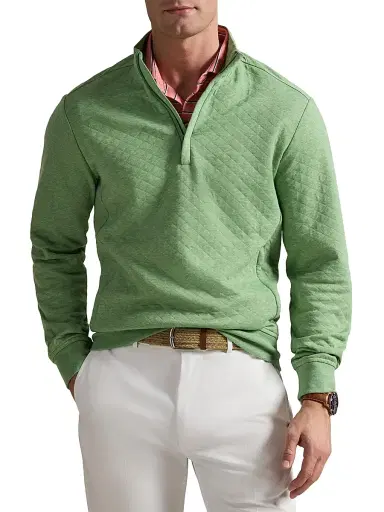 RLX Ralph Lauren Men's Quilted Double-Knit Quarter-Zip Sweatshirt | Thumbnail 3 RLX Ralph Lauren Men's Quilted Double-Knit Quarter-Zip Sweatshirt | Thumbnail 3