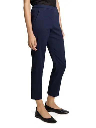 Theory Women's Treeca Linen Pull-On Crop Pants - Midnight Navy | Thumbnail 4 Theory Women's Treeca Linen Pull-On Crop Pants - Midnight Navy | Thumbnail 4