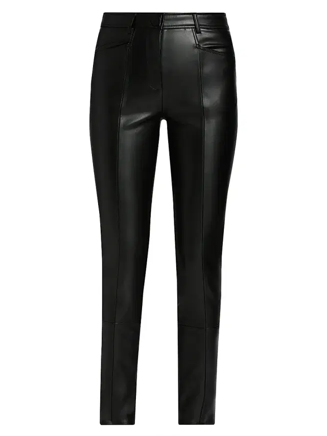 Milly Women's Rue Faux-Leather Pants - Black