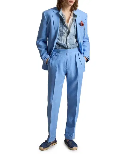 Polo Ralph Lauren Men's Linen Sport Coat - Sky Blue | Thumbnail 2