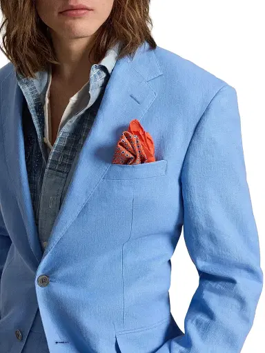 Polo Ralph Lauren Men's Linen Sport Coat - Sky Blue | Thumbnail 5
