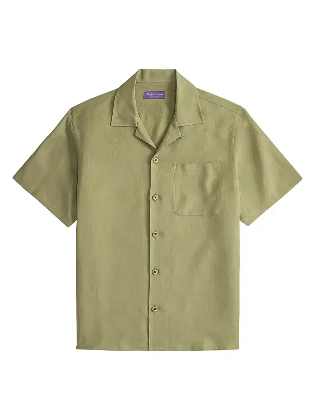 Men's Silk-Linen Camp Shirt - Fern Green