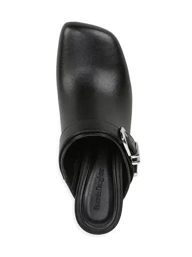 Favorite Daughter Women's Cece 70MM Leather Mules - Black - Size 9 | Thumbnail 4