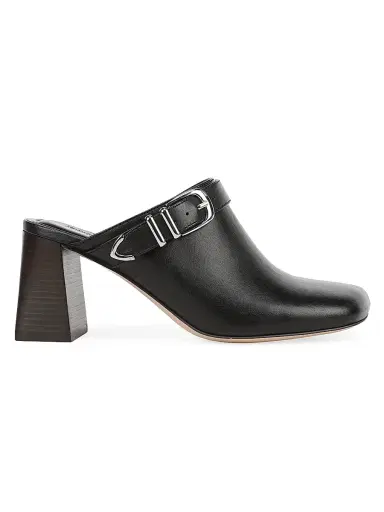 Favorite Daughter Women's Cece 70MM Leather Mules - Black - Size 9 | Thumbnail 1