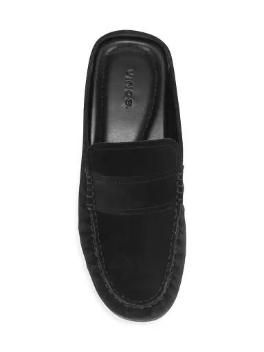 Vince Women's Berkley Driver Suede Mules - Black - Size 11 | Thumbnail 4