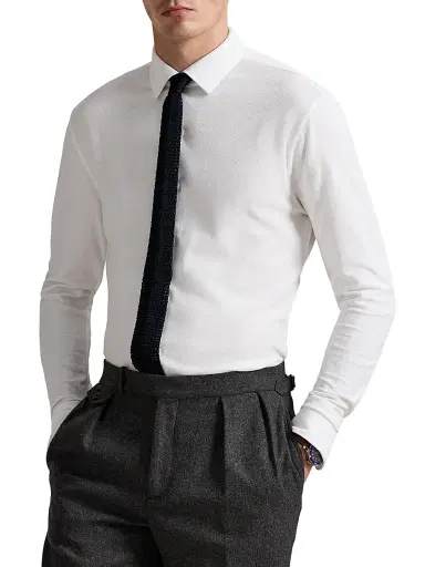Polo Ralph Lauren Men's Textured Honeycomb Cotton Shirt | Thumbnail 3 Polo Ralph Lauren Men's Textured Honeycomb Cotton Shirt | Thumbnail 3
