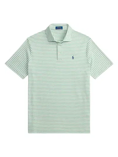 Polo Ralph Lauren Men's Striped Cotton Logo Polo Shirt - Faded Mint White - Size XXL | Thumbnail 1 Polo Ralph Lauren Men's Striped Cotton Logo Polo Shirt - Faded Mint White - Size XXL | Thumbnail 1