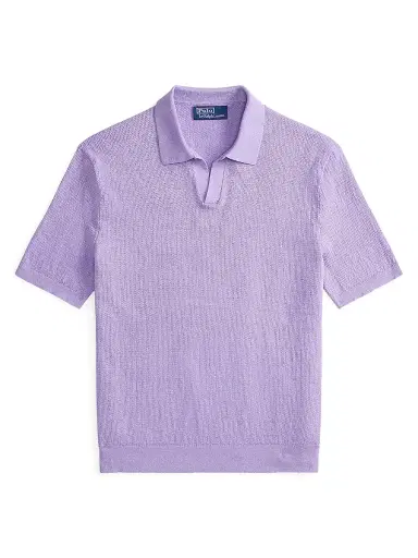 Polo Ralph Lauren Men's Knit Linen-Blend Polo Shirt | Thumbnail 1 Polo Ralph Lauren Men's Knit Linen-Blend Polo Shirt | Thumbnail 1