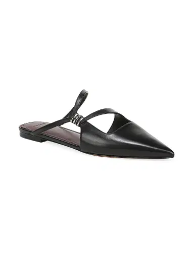 Vince Women's Gilia Hardware-Accent Leather Mules - Black - Size 9.5 | Thumbnail 2