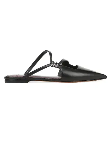 Vince Women's Gilia Hardware-Accent Leather Mules - Black - Size 9.5 | Thumbnail 1
