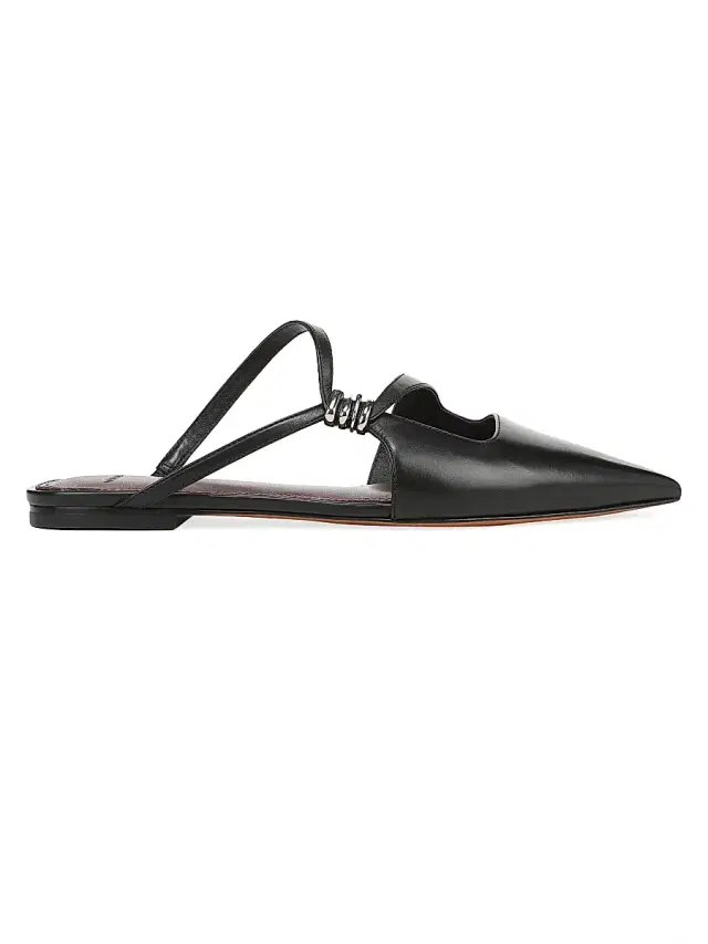 Vince Women's Gilia Hardware-Accent Leather Mules - Black