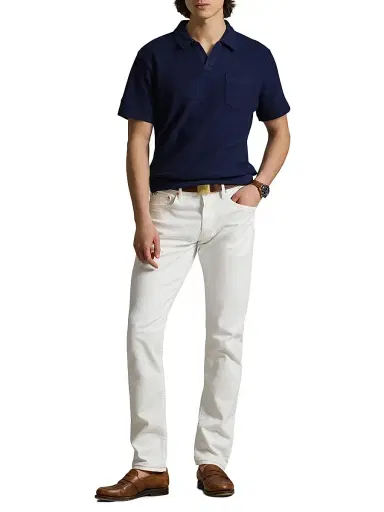 Polo Ralph Lauren Men's Textured Cotton Johnny Collar Polo - Cruise Navy - Size XXL | Thumbnail 2