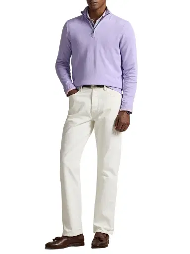 Polo Ralph Lauren Men's Cotton Quarter-Zip Sweater - Powder Purple - Size XXL | Thumbnail 2 Polo Ralph Lauren Men's Cotton Quarter-Zip Sweater - Powder Purple - Size XXL | Thumbnail 2