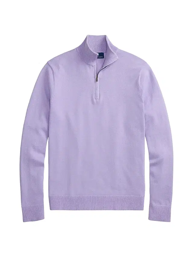 Polo Ralph Lauren Men's Cotton Quarter-Zip Sweater - Powder Purple