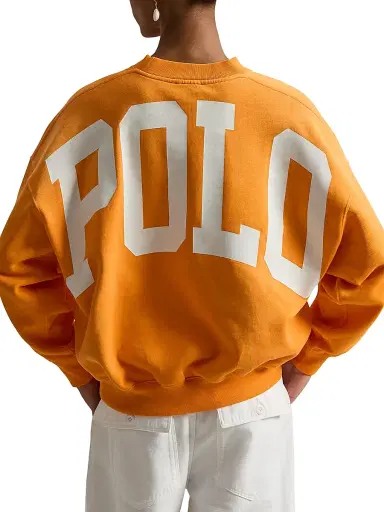 Polo Ralph Lauren Women's Logo Cotton-Blend Sweatshirt - Solar Orange | Thumbnail 4 Polo Ralph Lauren Women's Logo Cotton-Blend Sweatshirt - Solar Orange | Thumbnail 4