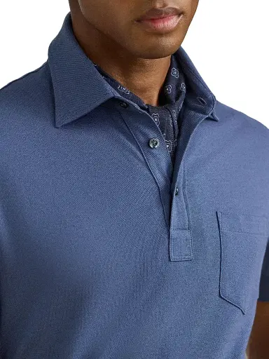 Ralph Lauren Purple Label Men's Cotton-Cashmere Piqué Polo Shirt | Thumbnail 6 Ralph Lauren Purple Label Men's Cotton-Cashmere Piqué Polo Shirt | Thumbnail 6